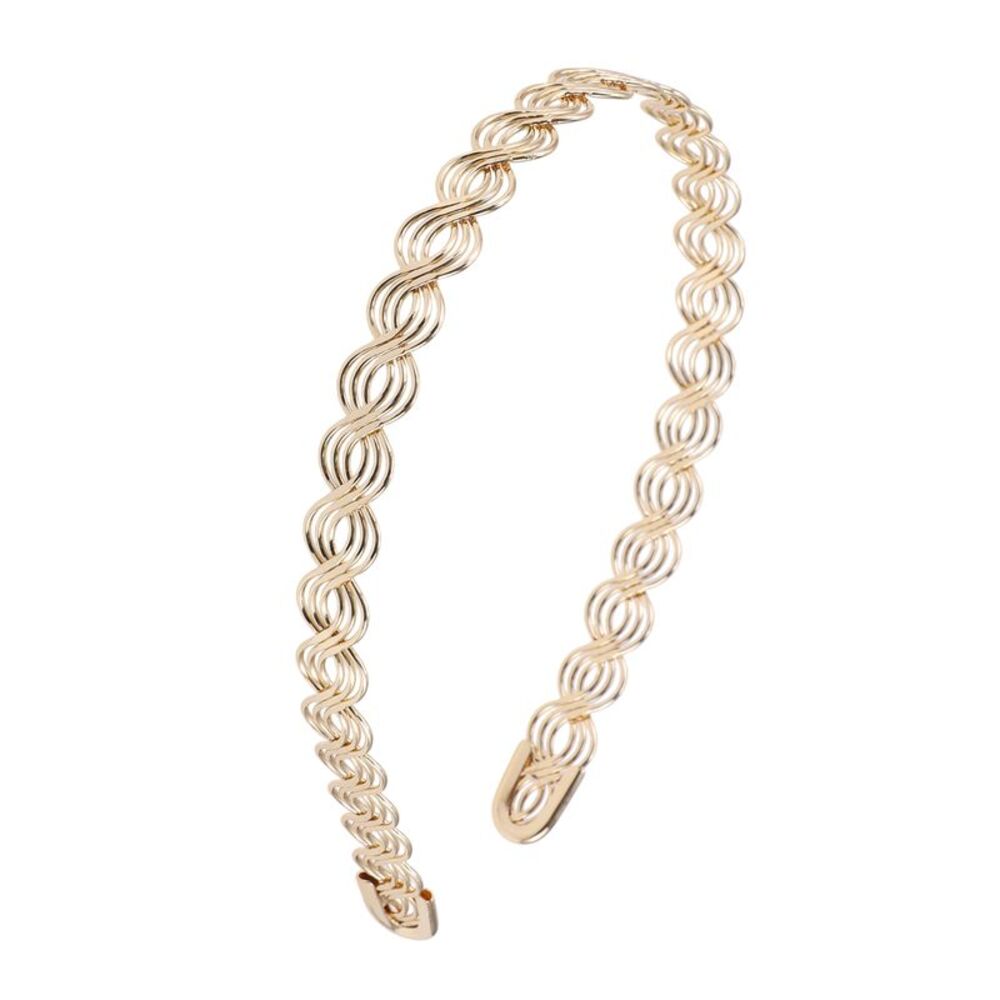 Simple Chain Headbands Rose Gold Tone